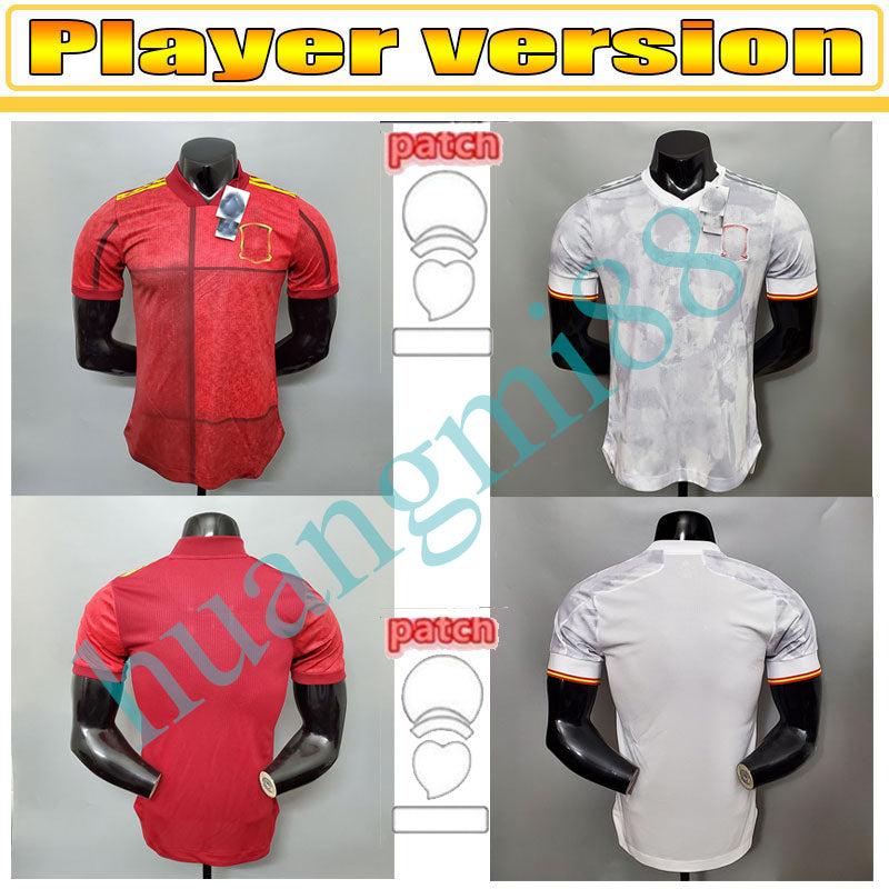 2021 Espana soccer jersey RODRIGO TORRES PEDRI Spain Fans Player Version football shirts MORATA RAMOS THIAGO INIESTA kids kit espa?a equipment camis