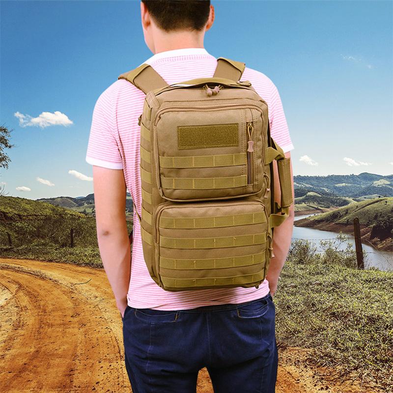 Duffel Bags Molle System Military Tactical Camping Hiking Travel High Quality Oxford Backpacks Climbing Camouflage Handbag XA273F