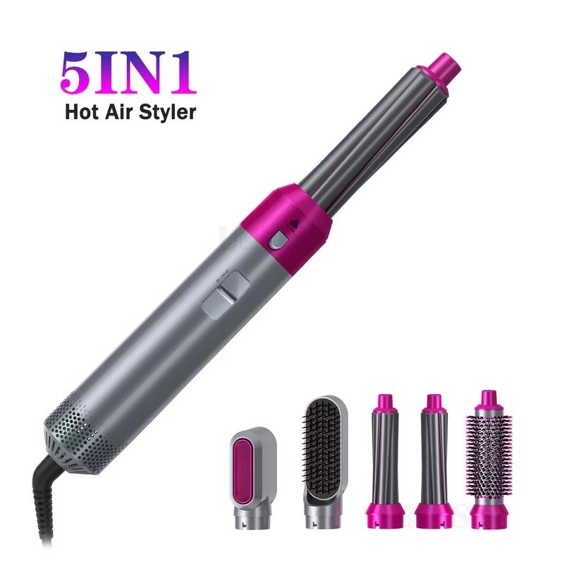 Electric Hair Brushes 5 IN 1 Curler Wet And Dry Dual-use Cold Wind Does Not Hurt The Curling Straight Automatic Dryer Multi-fun