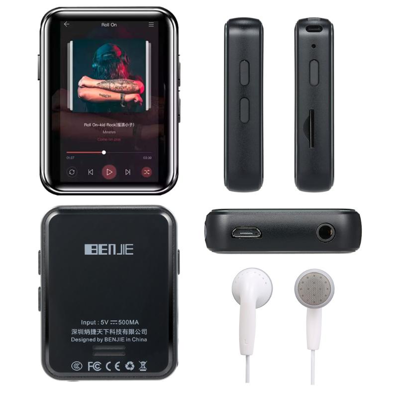 & MP4 Players MP3 With Bluetooth 5.0 Support Full Touch Screen Portable Music Player Headphones Build In Speaker Mini Walkmen