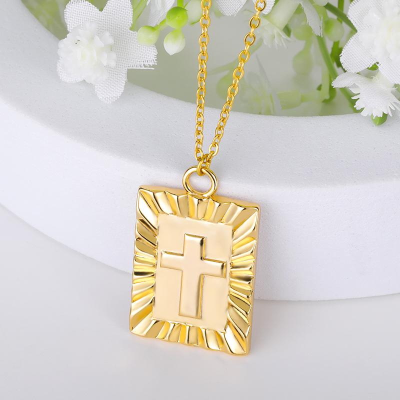 Chokers Vintage Gothic Pendants Cross Necklaces Cool Street Style For Men Women Punk Square Geometric Necklace Party Gifts