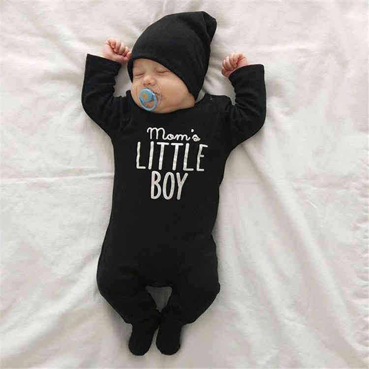 Romper Black Letter Baby Printed Kids Jumpsuit Infant Baby Boys Long Sleeve Toddler Cute Baby Infant Boy Designer Clothes