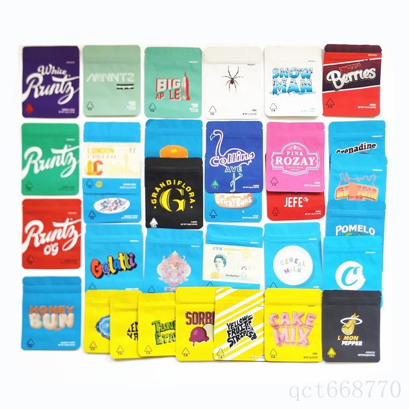 Wonderbrett bag Sticky Buns Berry Pie JEFE OG Gelatti Cereal Milk CHEETAH PISS COOKIES California 3.5g Zipper Smell Proof Bags 2046