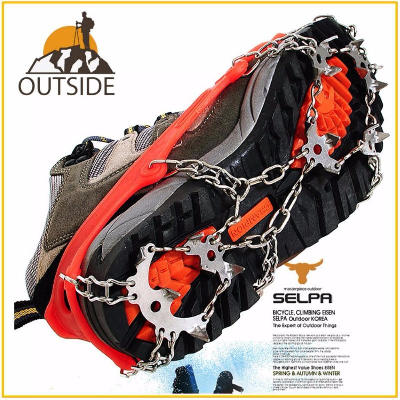 Quality Outdoor Climbing Antiskid Crampons Winter Walk 18 Teeth Ice Fishing Snowshoes Manganese Steel Slip Shoe Covers Cords, Slings And Web