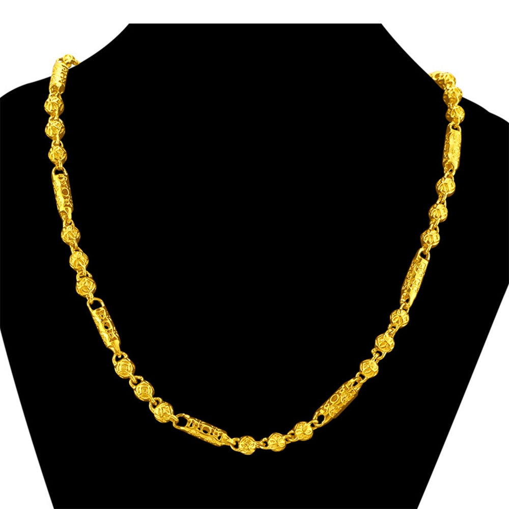 Punk Choker Necklace Chain Men Collar Statement Hip Hop Jewelry 18k Yellow Gold Filled Male Accessories