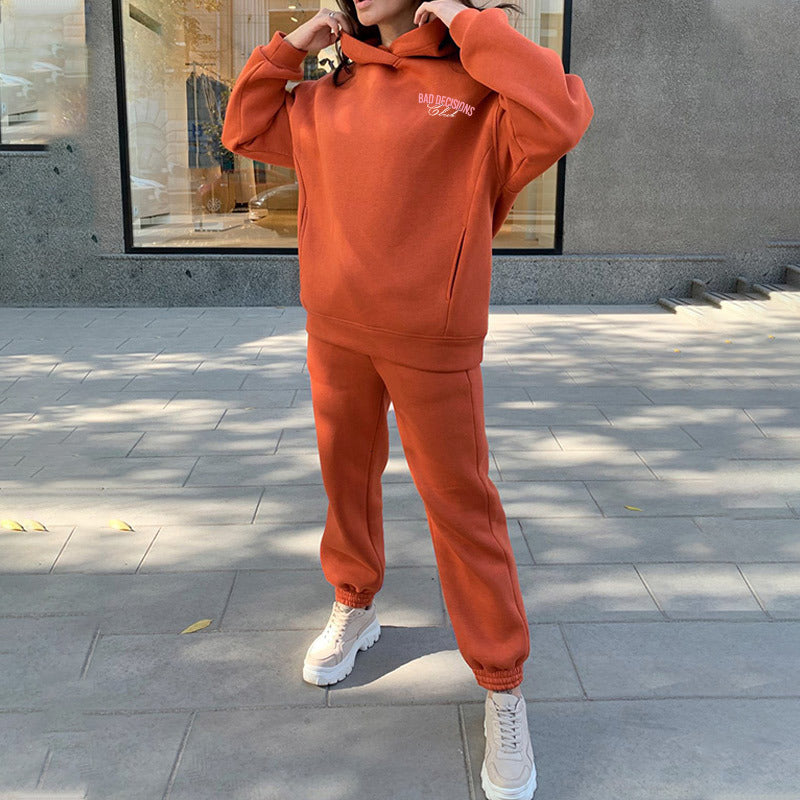 Women&#039;s Tracksuits Print Suit Tracksuit 2 Piece Set Casual Woman Spring Oversized Hooded Long Sleeve Hoodie Female Sportswear Pant