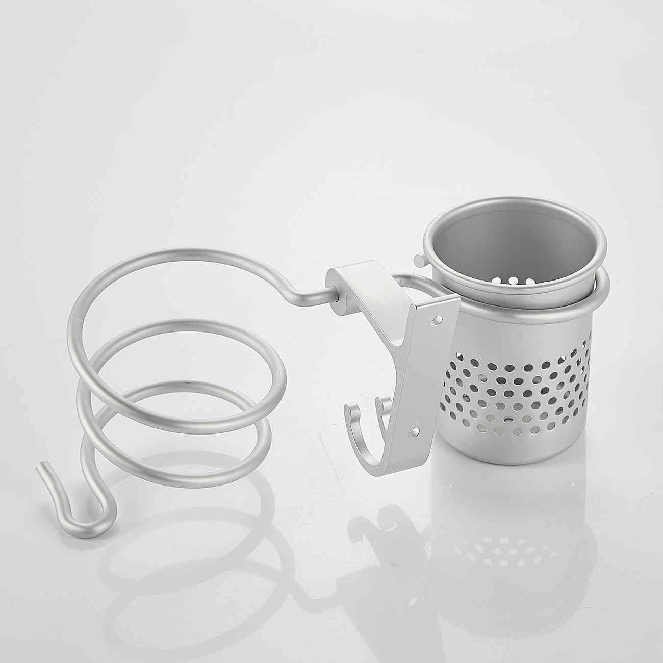 Organizer Storage Basket, Aluminum Hanging Rack Organizer with for Flat Iron, Curling Wand, Hair Straighteners, Brushes