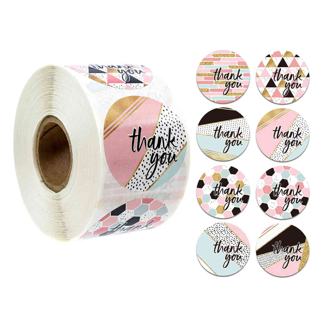 500pcs Merry Christmas Seal Stickers Adhesive Label Circle Paper Sealing Tags Scrapbooking Decor for Envelope Cards Gift Package