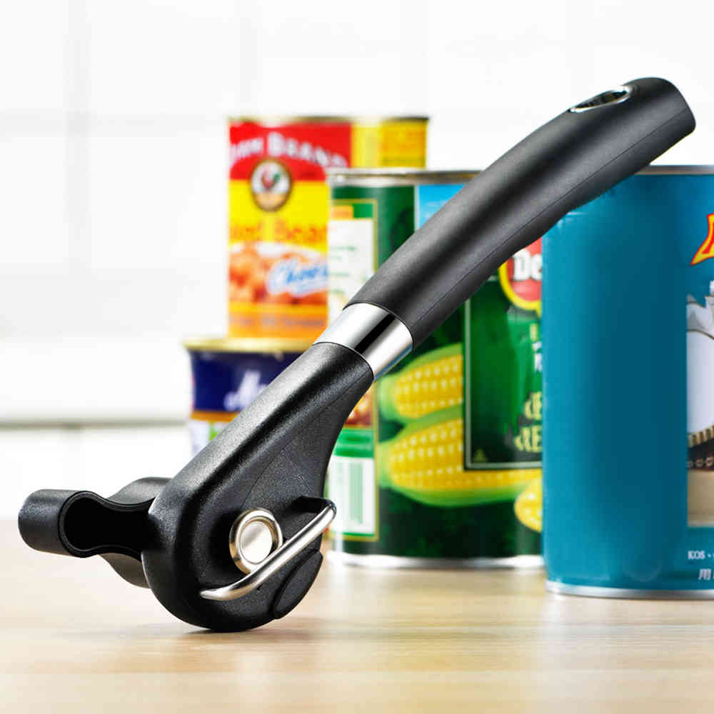 Multifunctional Can Opener Set Smooth Edge Handheld Stainless Steel Manual Can Open Tool With Home Wine Bottle Opener Jar