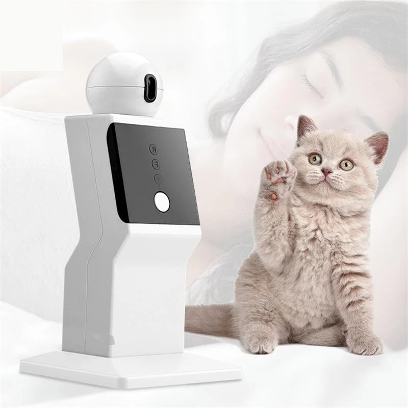 Electric Laser Cat Toy Robot Teasing Cats Toys Automatic for Kitten Play Game Pet Quiet Random Mode Wave Point Funny Crazy Toys