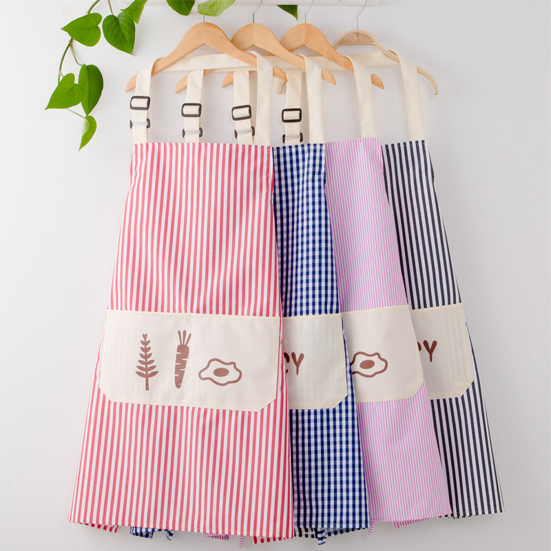 Women Candy Colors Waterproof Kitchen Aprons Bib Chef BBQ Cooking Baking Restaurant Adjustable Apron