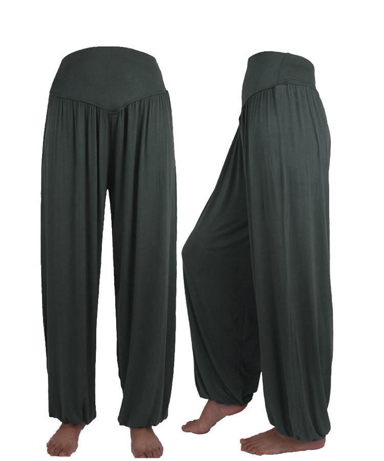 Pants Casual Elastic Waist Pure Womens Leggings Color Loose Modal Cotton Soft Dance Fashion Harem Pantalones De Mujer Jsw