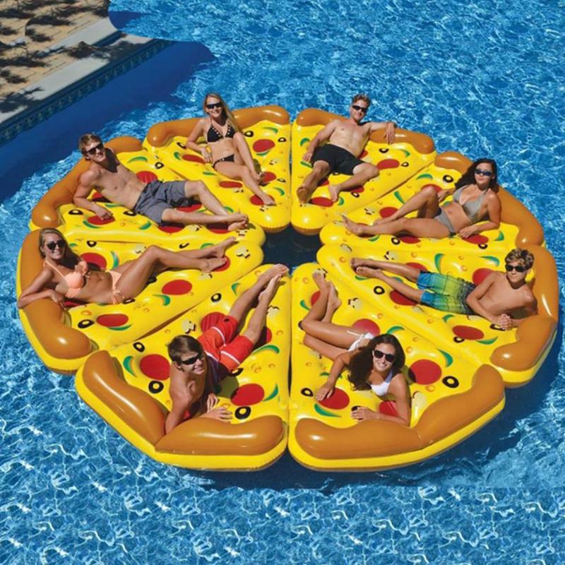 Giant Inflatable Pizza Slice Pool Float For Adults Children Flamingo Swimming Ring Water Mattress Toys Floats & Tubes