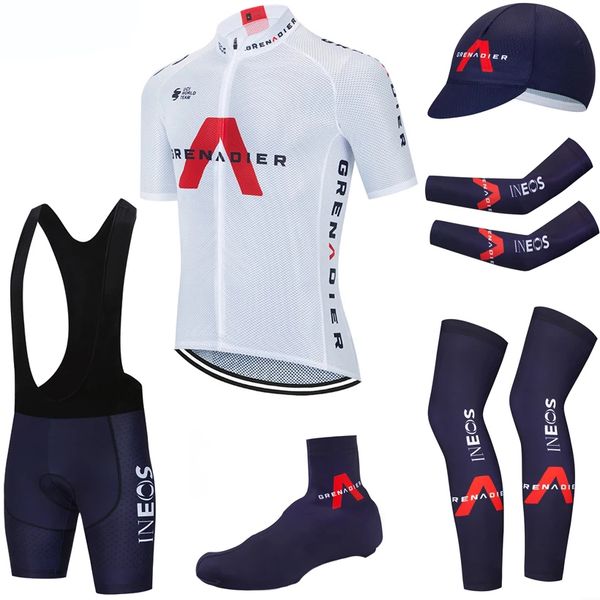 Cycling Jersey Set 2021 Pro team INEOS Cycling Clothing Ropa Ciclismo Summer Breathable MTB Bike Jersey Armwarmer Leg Warmer Shoes Cover Bib