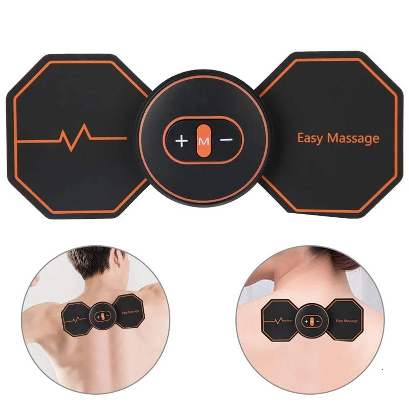 Mini Neck Massager Electric Butterfly Design Smart EMS Muscle Stimulator Back Cervical Massage Pain Relief Health Care