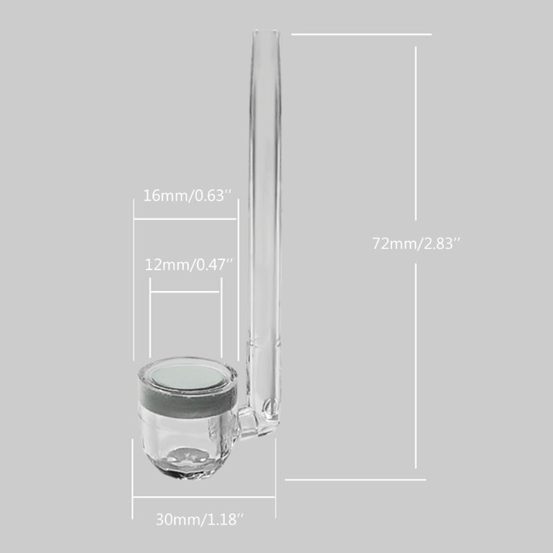 Aquarium CO2 System Bubble Diffuser U-shaped Sprayer Arcylic Tube with Zuignap 40JA