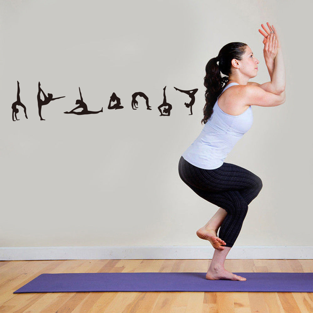 Girls Gymnastics Wall Sticker Sport Vinyl Art Decals Art Kids Room Decor Black Wallpapers