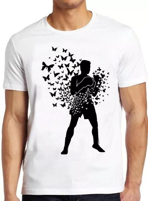 Muhammed Ali Float Like A Butterfly Boxing Box Cool Gift Tee T Shirt 4229
