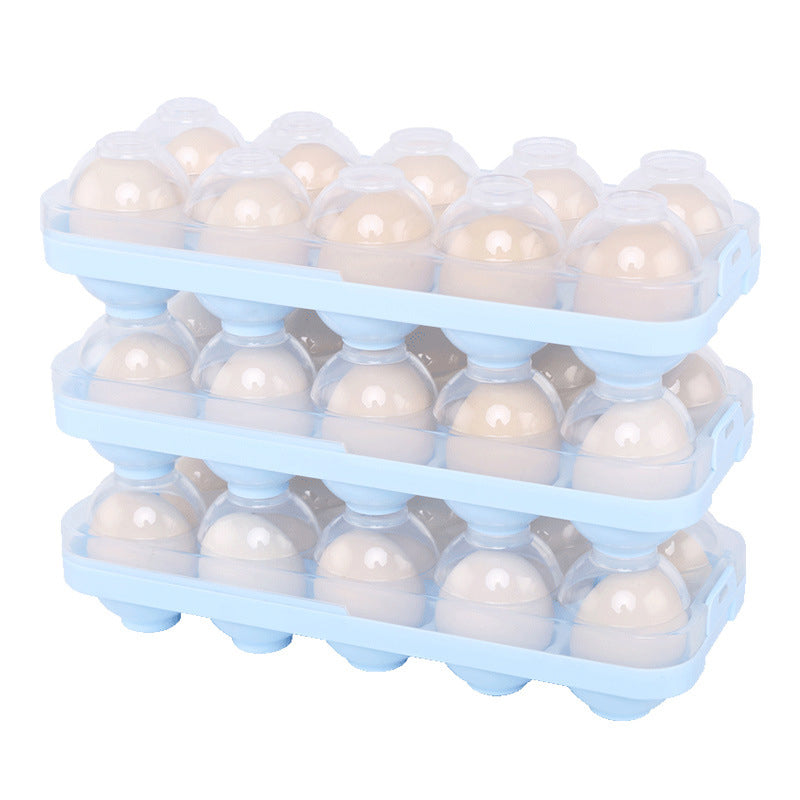 10 Grids Egg Container Case Refrigerator Fresh Storage Boxes Kitchen Tools Portable Outdoor Picnic Egg Organizer Holder