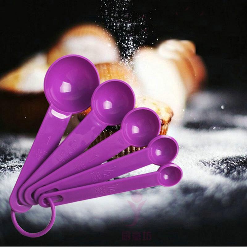 5pcs Multi Purpose Measuring Spoons-CupTeaspoon Coffee Sugar ScoopTools Baking Accessories Plastic Handle Kitchen Gadgets