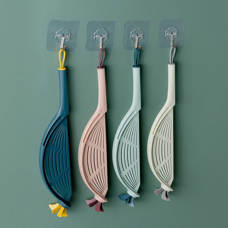 1PC Plastic Drainer Hanging Fruit Rice Washer Noodle Rice Cleaner Machine Household Convenient Kitchen Colander Tool