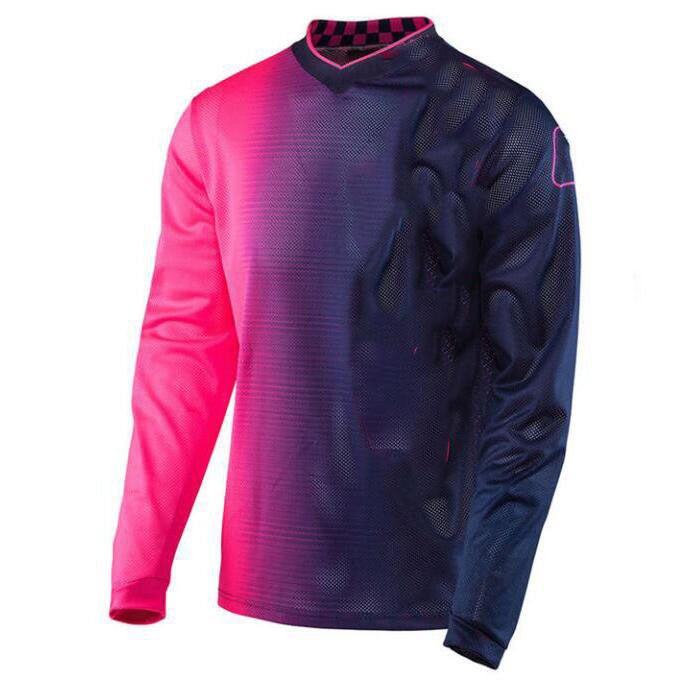 2021 outdoor cycling cross-country motorcycle mountain bike tops T-shirts long-sleeved racing cars quick-drying can be customized