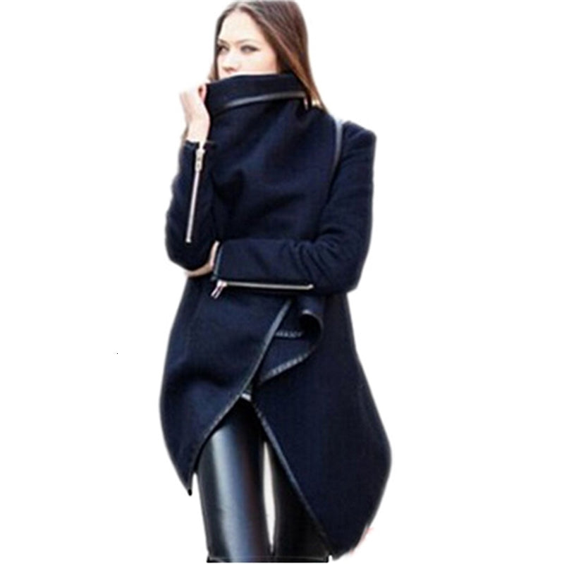 Women&#039;s Wool & Blends Winter Long Coats Cape For Women Casual Sleeve Plus Size Woolen Jacket trench Overcoat Outerwear Clothing D2