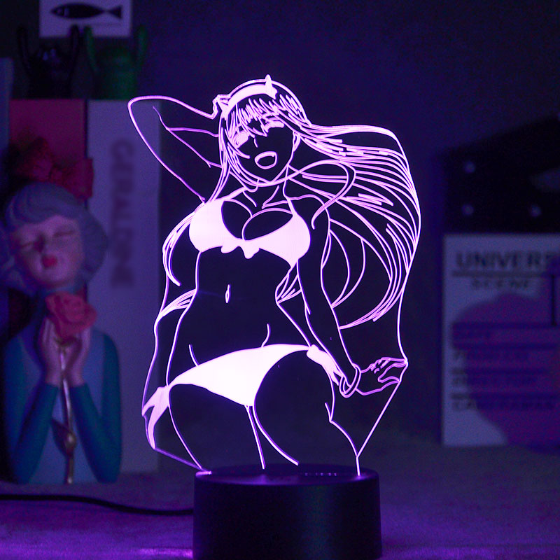 Room 3D Night Light LED Nightlight Anime Desk Lamp Smart Phone Control DARLING in the FRANXX Party Decor Kids Holiday Gift