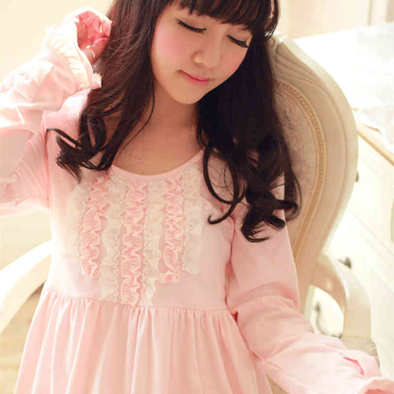 Women&#039;s Sleepwear Cotton Nightgown SLeepwear Vintage Ladies Royal Nightwear Night RLXA