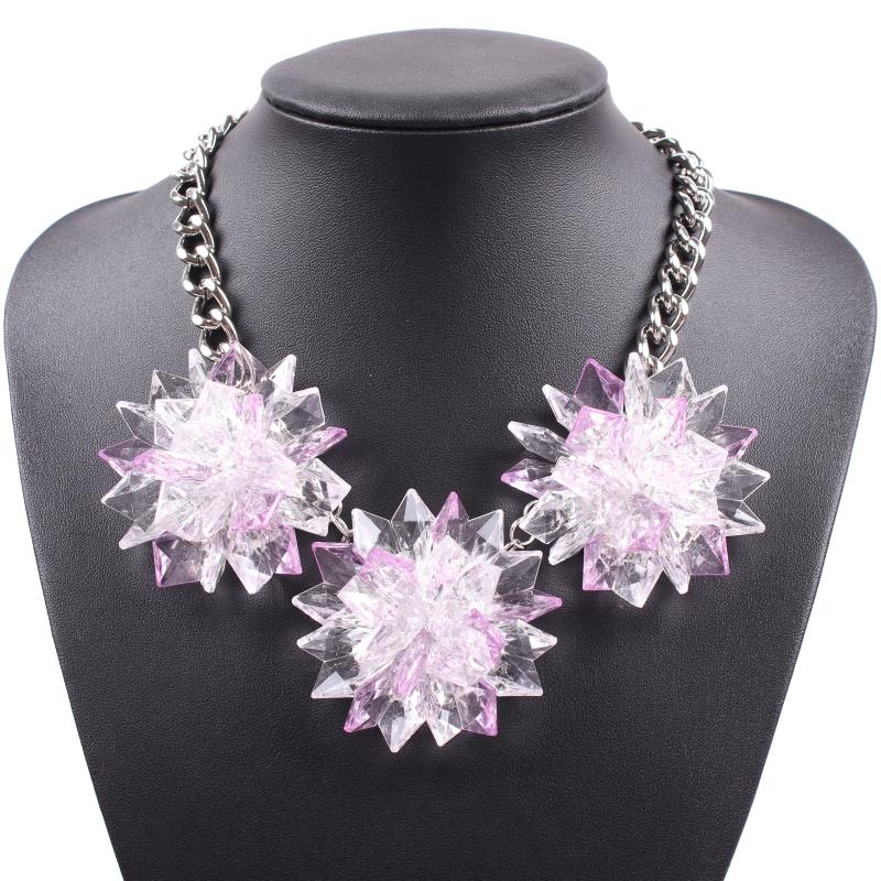 Fashion Brand Handmade Women Resin Flower Choker Necklace & Pendant Jewelry For Ladies 2021 Chains
