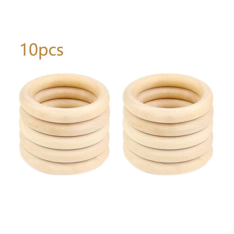 Scarves Kf-10Pack 10cm Wooden Rings, Natural Unfinished Solid Rings For Craft DIY &Hanging Clothing Scarf