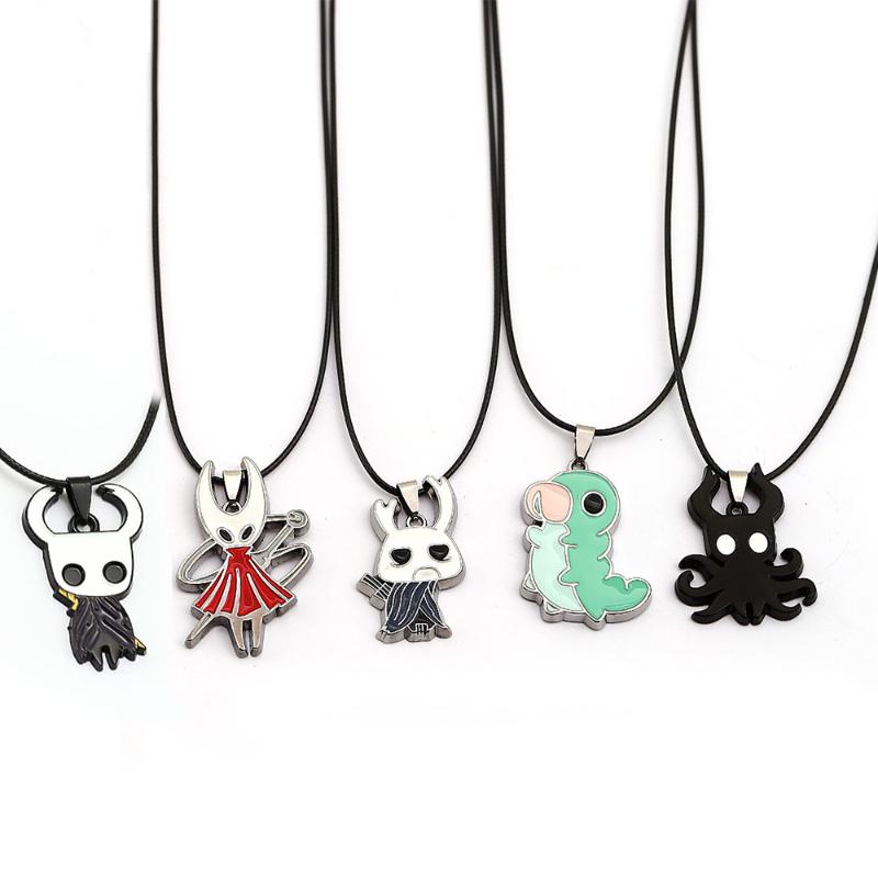 Pendant Necklaces Game Hollow Knight Necklace Black Octopus Metal Rope Chain Choker For Women Men Jewelry Souvenir Gifts Kolye
