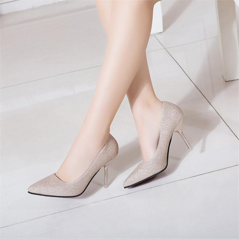 Dress Shoes Plus Size Office Lady High Heels Woman Pointed Toe Basic Pumps Women Boat