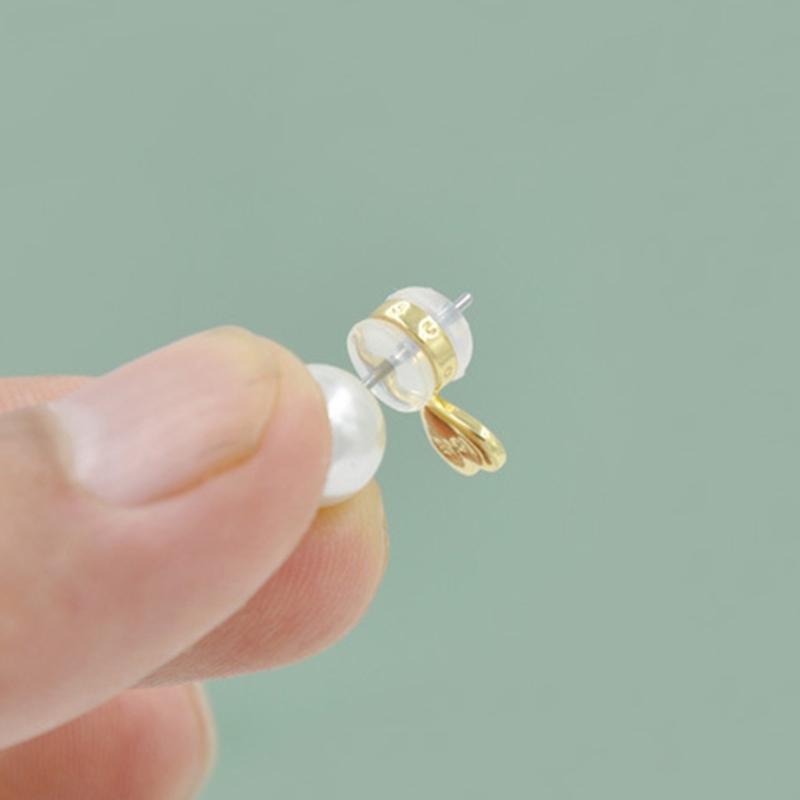 Stud - 20Pcs Heart Love Magic Earring Lifters Lifts Backs Adjustable Hypoallergenic Nuts Ear Lobe Support