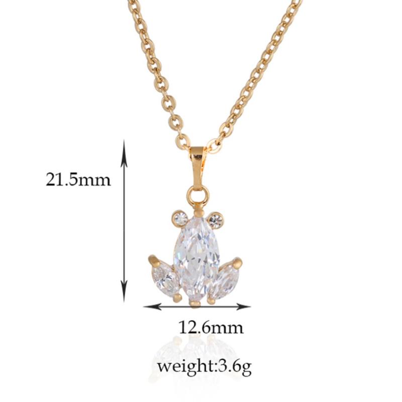 Chokers E-shine Animal Shape Frog Choker Pendant Necklace For Women Crystal Metal Material Cute Lovely Style Fashion Jewelry
