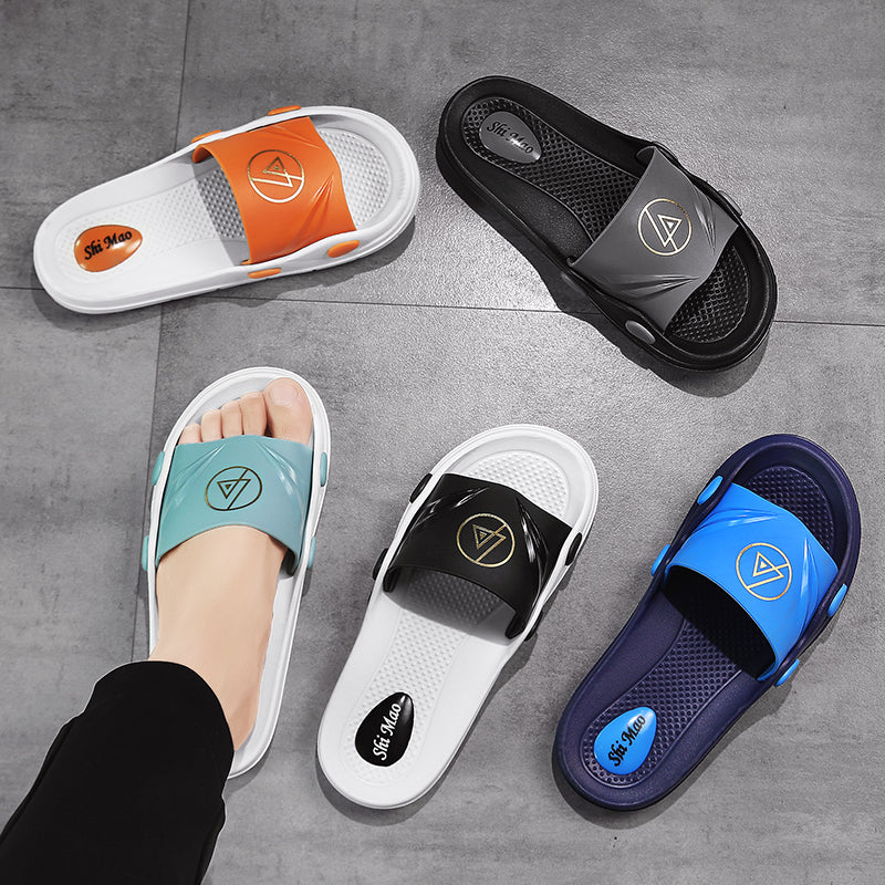 2021 Summer Mens Slippers Youth Student Slides Black Grey White Race Blue Orange flip flops Size 40-45 Code: 96-1953