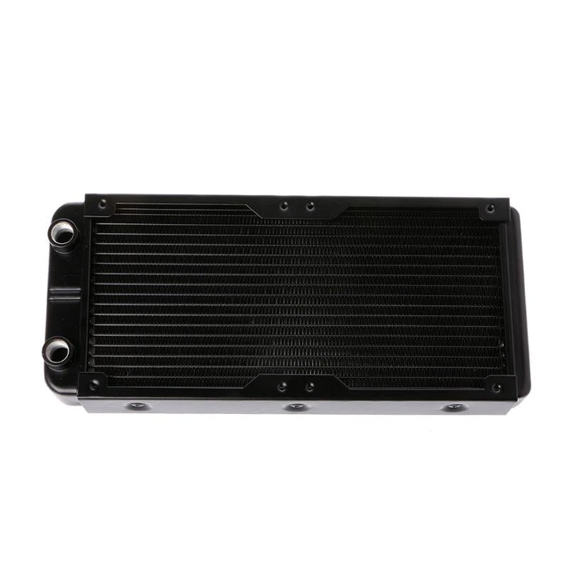 Laptop Cooling Pads Y8AD 240mm Aluminum Computer Radiator Water Cooler 18 Tube CPU Heat Sink Exchanger
