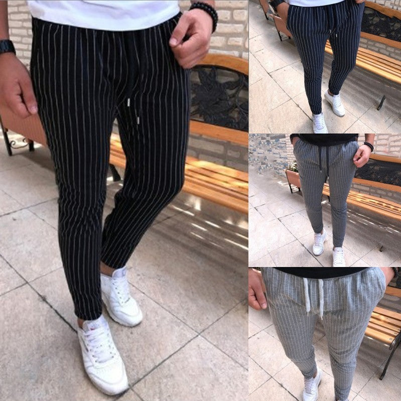 Men&#039;s 2020 Striped Casual Leggings