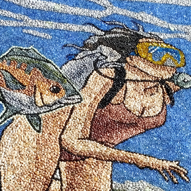 Custom Cobblestone jigsaw puzzle Garden Decorations Mural Stereo Painting Bathroom Kitchen Floor Tiles Waterproof 3D