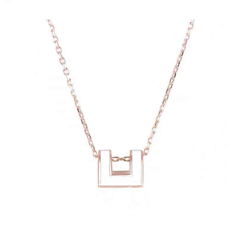 Fashion Classic H Pendant Lady Sliding Letter Necklace Luxury Original Exquisite Gift Box Packaging