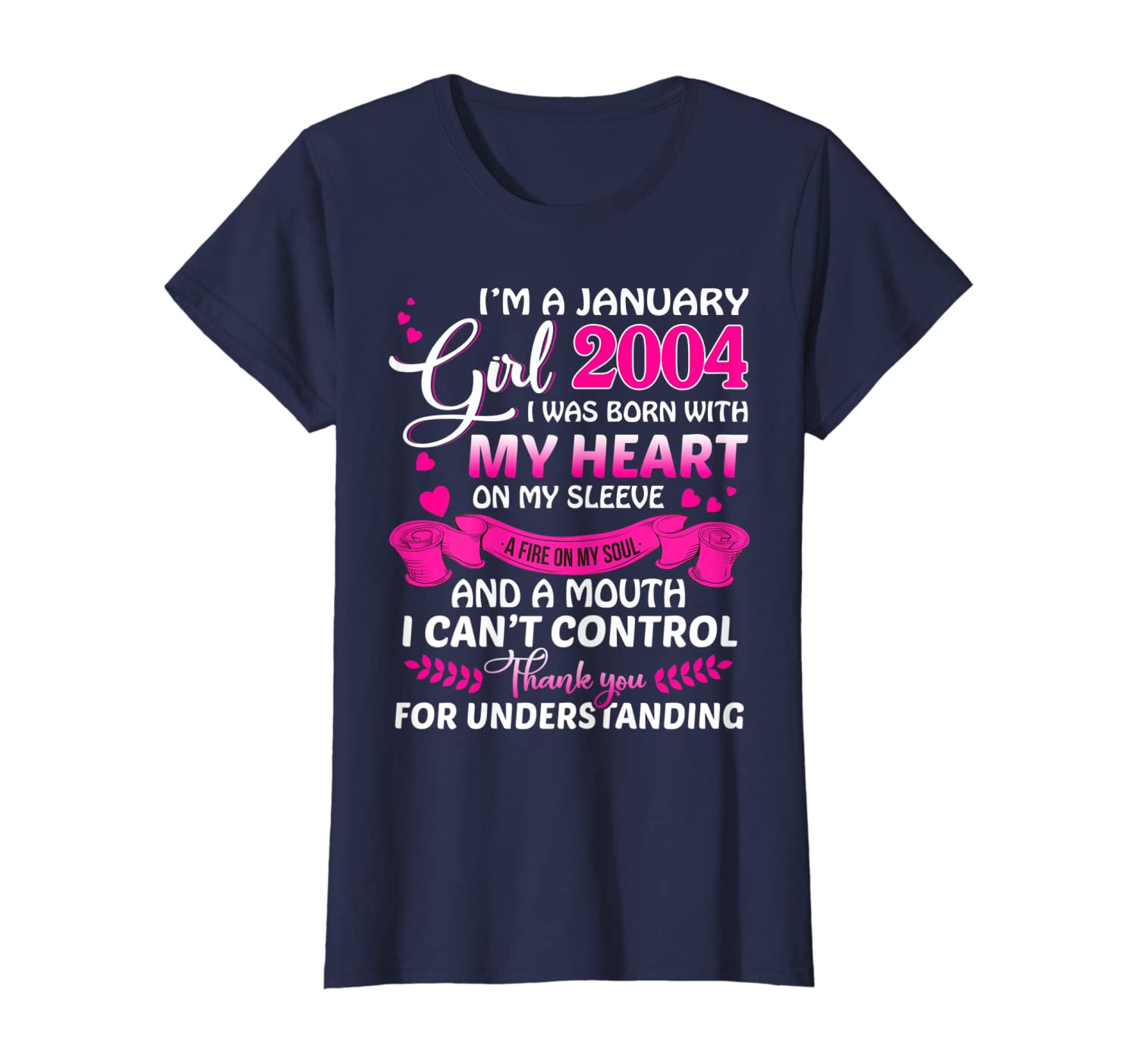 Womens January Girl 2004 Shirt 16th Birthday Gift 16 Years Old T-Shirt