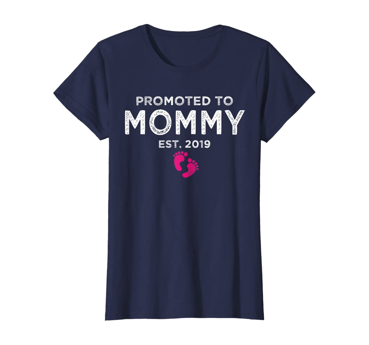 Womens Promoted to Mommy 2019 distressed T-shirt gift for New moms T-Shirt