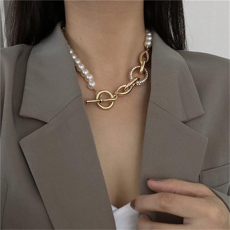 Pendant Necklaces Vintage Pearl Chain Choker Necklace For Women Design Gold Party Jewelry Accessories Gift