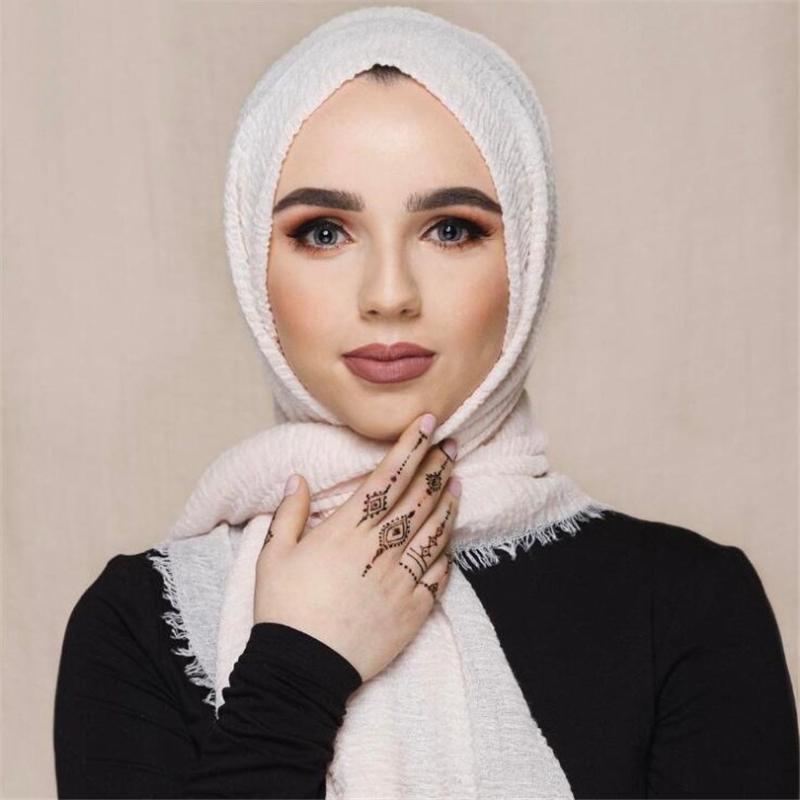 Scarves VIIANLES Women Hijab Muslim Scarf Arrival Classical Shawls Premium Viscose Maxi Wrap Crinkle Cloud Shawl Soft Islam