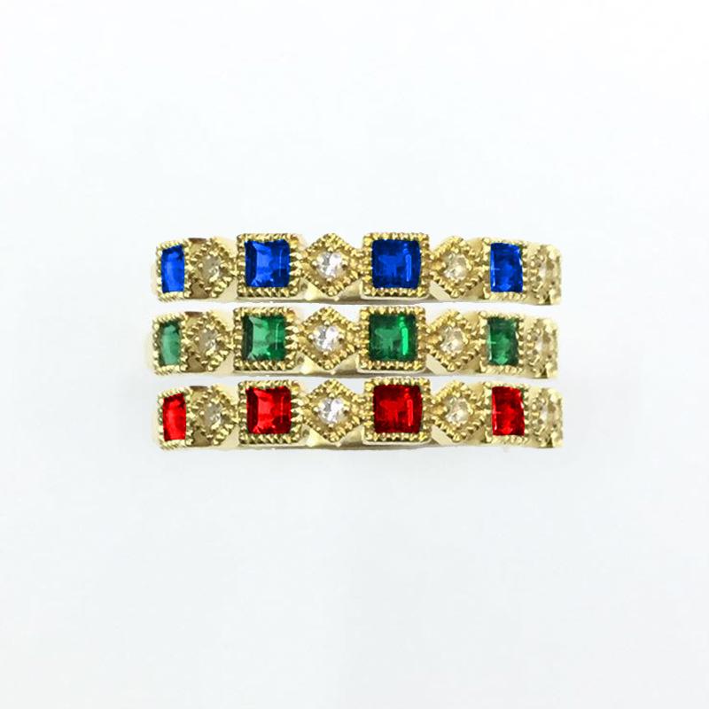 Wedding Rings Simple Classic Gold Color Engagement For Women Single Row CZ Stone Inlay Elegant Lady Party Fashion Jewelry Gift