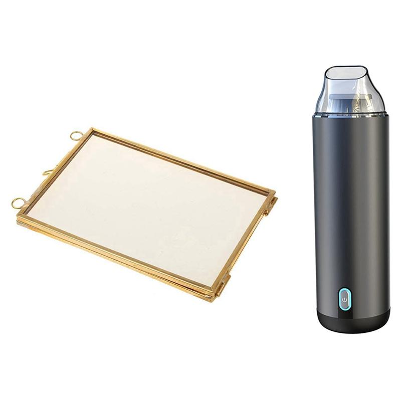 Vacuum Cleaners Hanging Metal Po Frame + Glass And 2 Side Gold Transparent & Handheld Vacuums With 5000PA Cordless