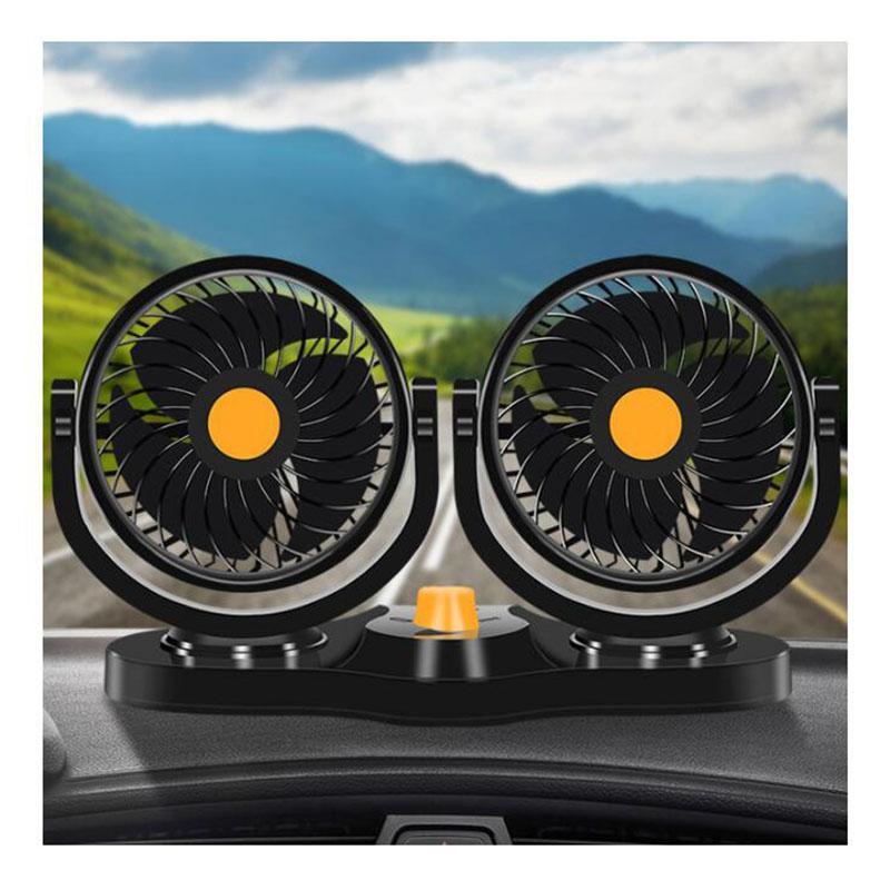 Electric Fans Mini Car Fan Low Noise Summer Air Conditioner 360 Degree Rotating Cooling Cooler Ventilador 12V-24V