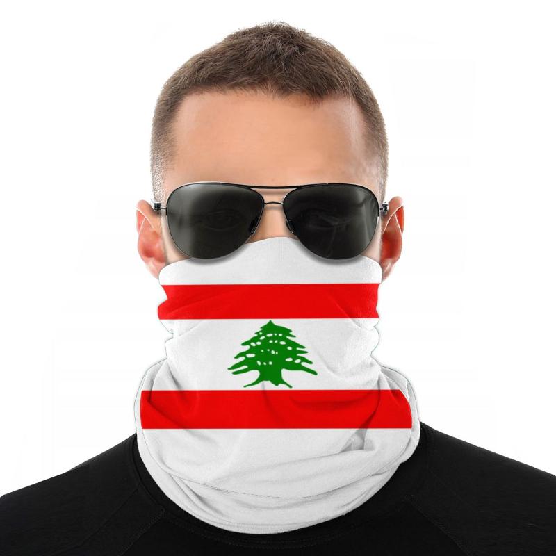 Scarves Flag Of Lebanon Classic Scarf Half Face Mask Men Women Neck Gaiter Seamless Bandanas Multi-functional Headband Outdoor Hiking