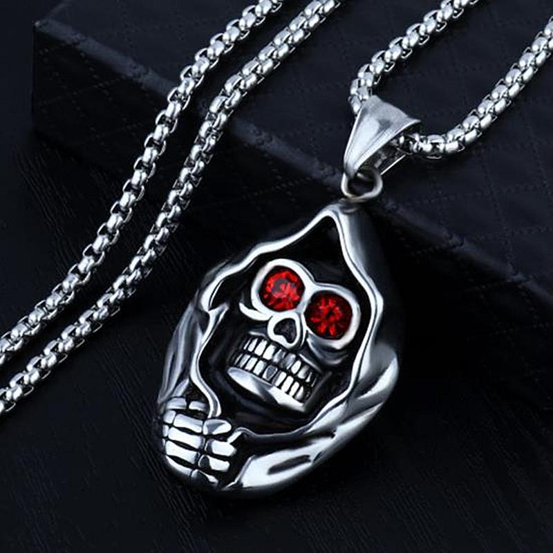 Pendant Necklaces 2021 Men&#039;s Stainless Steel Necklace Punk Anime Metal Chain Cosplay Women Men Accessories Choker Jewelry