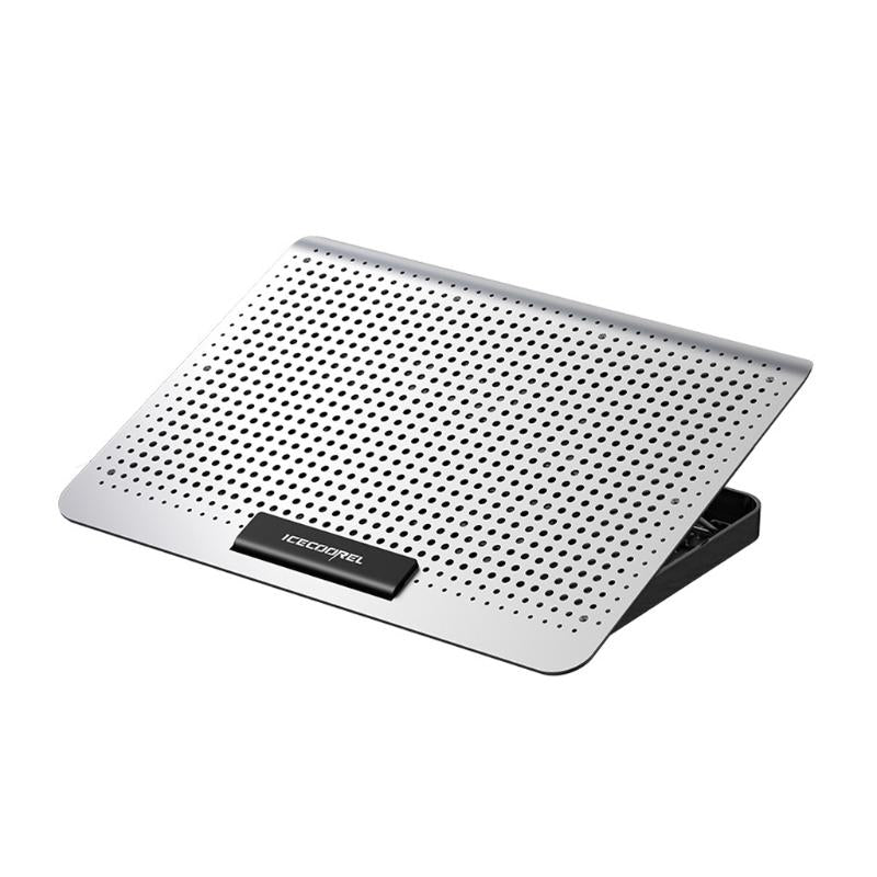 Laptop Cooling Pads P8DF Metal Panel Cooler Stand With Fan And Two USB Port Pad Notebook For